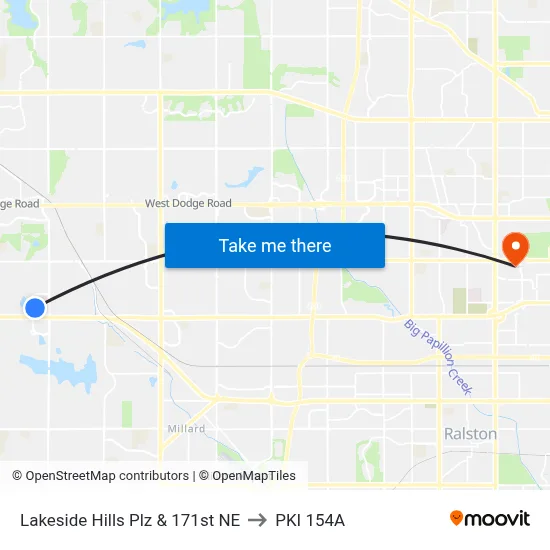 Lakeside Hills Plz & 171st NE to PKI 154A map
