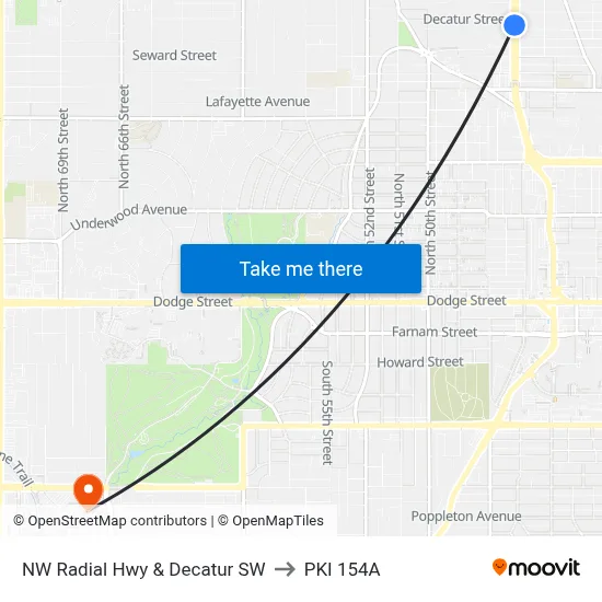NW Radial Hwy & Decatur SW to PKI 154A map