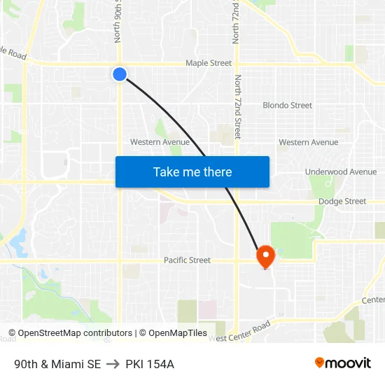 90th & Miami SE to PKI 154A map