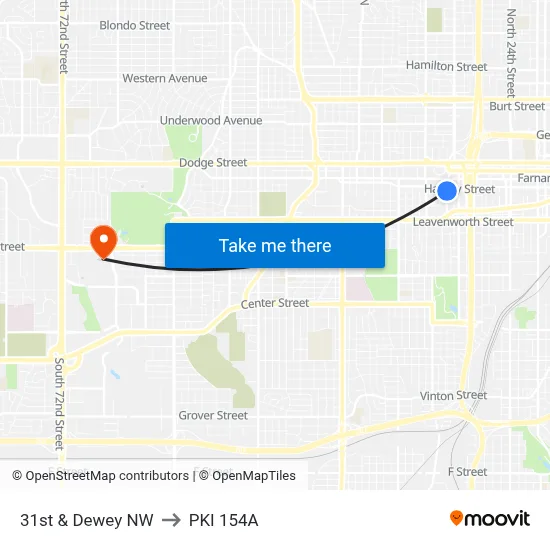 31st & Dewey NW to PKI 154A map