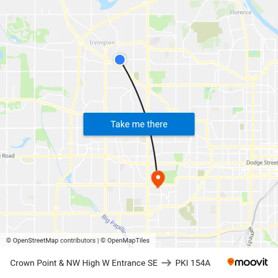 Crown Point & NW High W Entrance SE to PKI 154A map