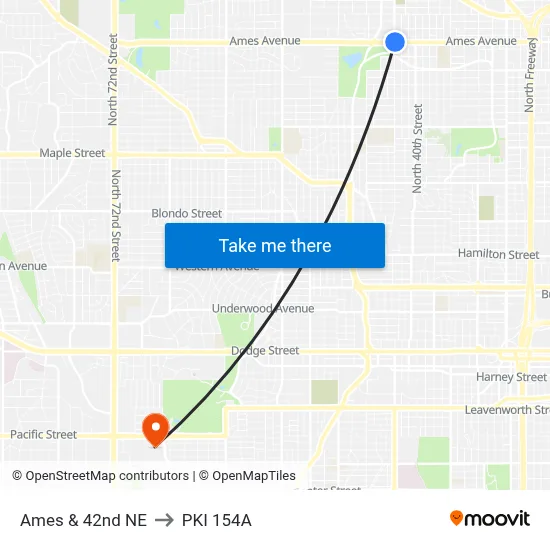 Ames & 42nd NE to PKI 154A map