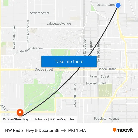 NW Radial Hwy & Decatur SE to PKI 154A map