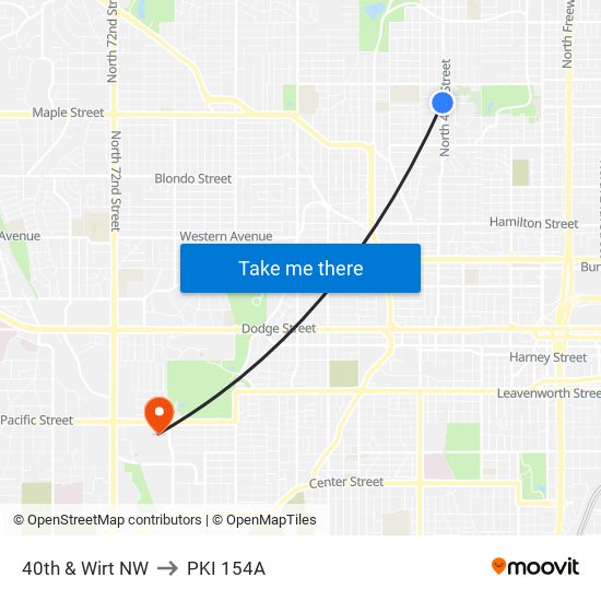 40th & Wirt NW to PKI 154A map