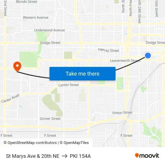 St Marys Ave & 20th NE to PKI 154A map