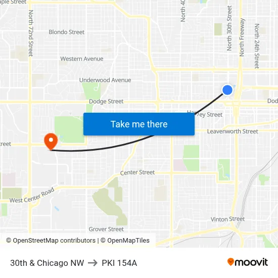 30th & Chicago NW to PKI 154A map