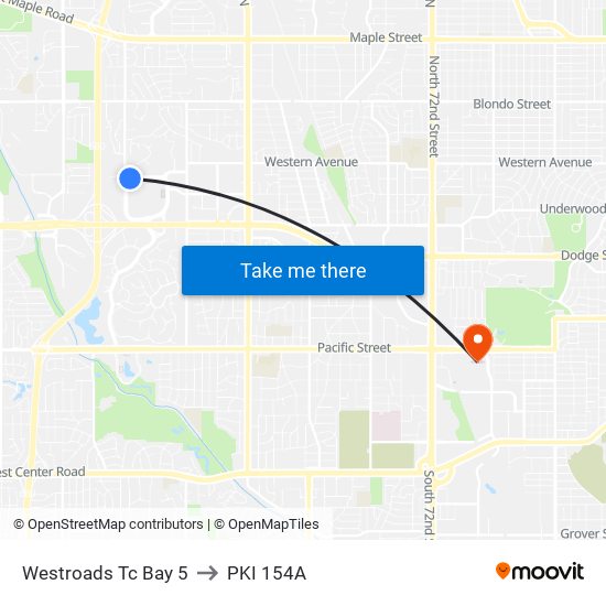 Westroads Tc Bay 5 to PKI 154A map