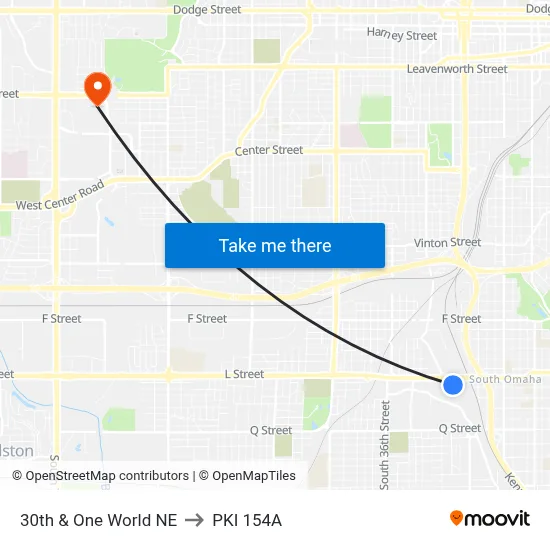 30th & One World NE to PKI 154A map