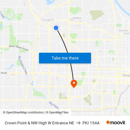 Crown Point & NW High W Entrance NE to PKI 154A map