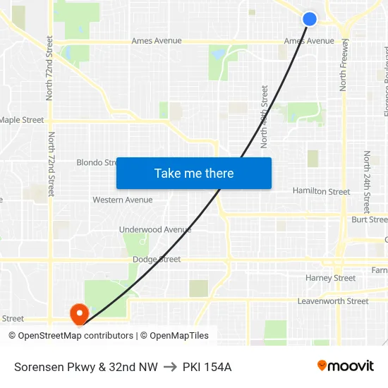 Sorensen Pkwy & 32nd NW to PKI 154A map