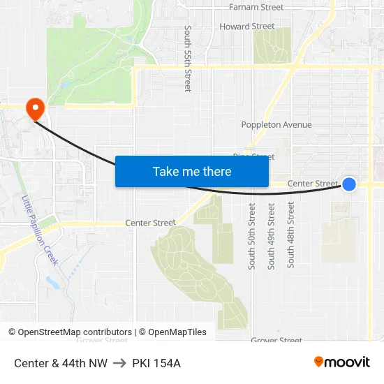 Center & 44th NW to PKI 154A map