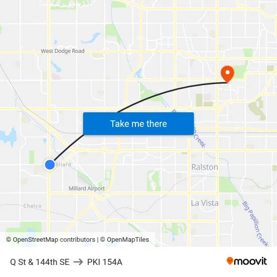 Q St & 144th SE to PKI 154A map