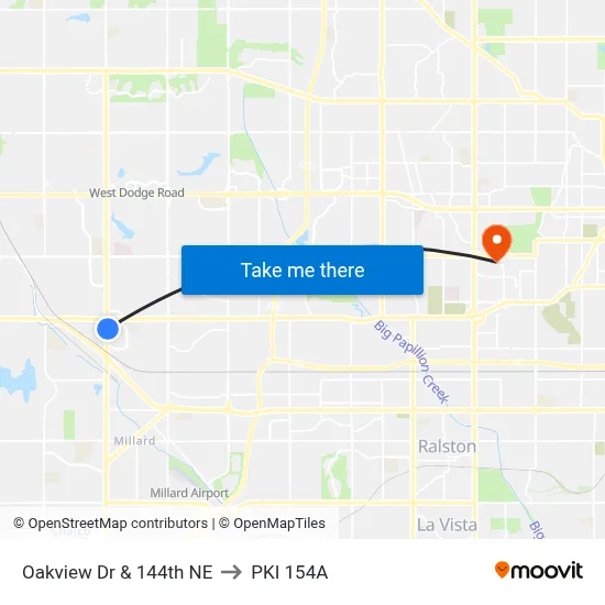 Oakview Dr & 144th NE to PKI 154A map
