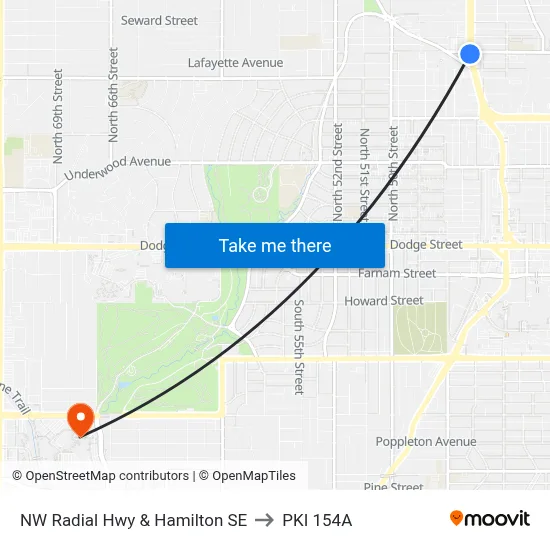 NW Radial Hwy & Hamilton SE to PKI 154A map