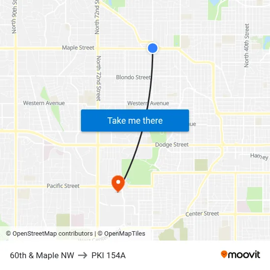60th & Maple NW to PKI 154A map