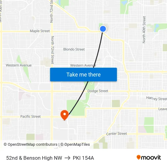 52nd & Benson High NW to PKI 154A map
