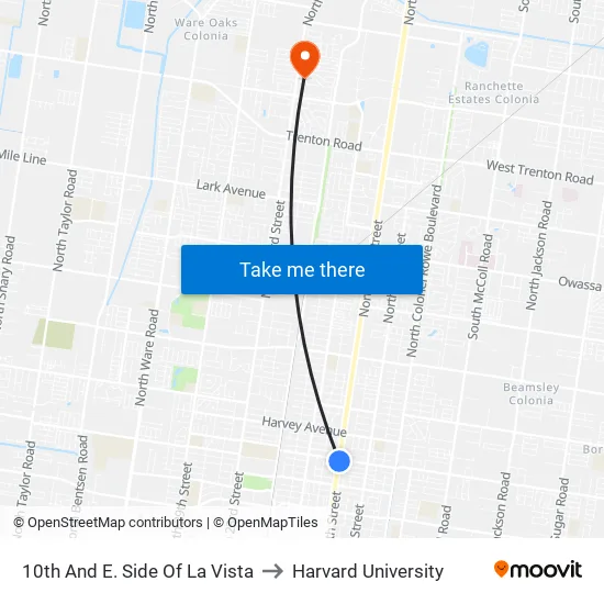 29th & Auburn to Harvard University map