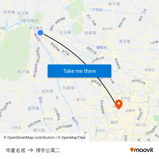 华夏名居 to 博学公寓二 map