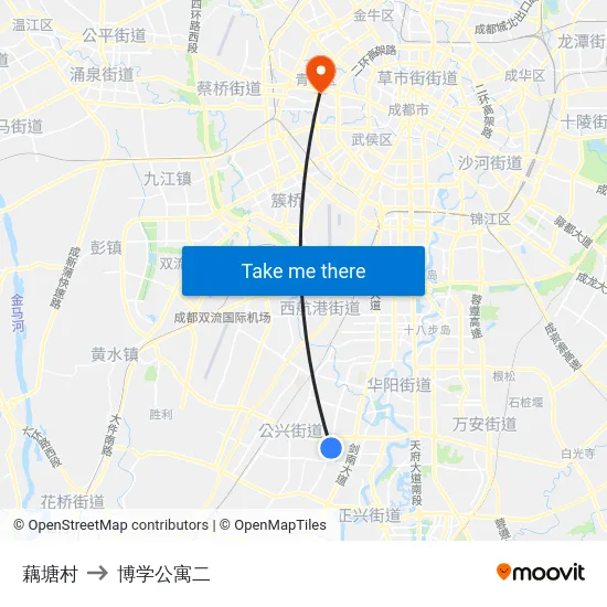 藕塘村 to 博学公寓二 map
