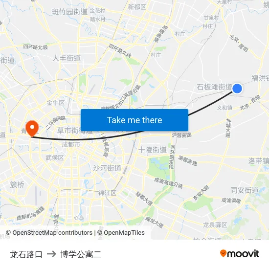 龙石路口 to 博学公寓二 map
