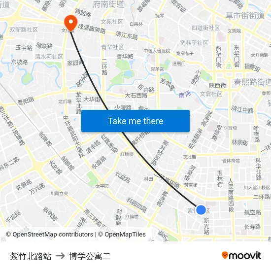 紫竹北路站 to 博学公寓二 map