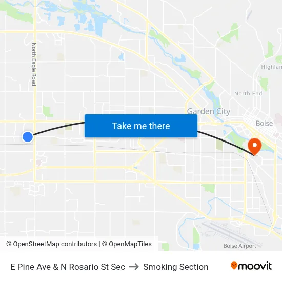 E Pine Ave & N Rosario St Sec to Smoking Section map
