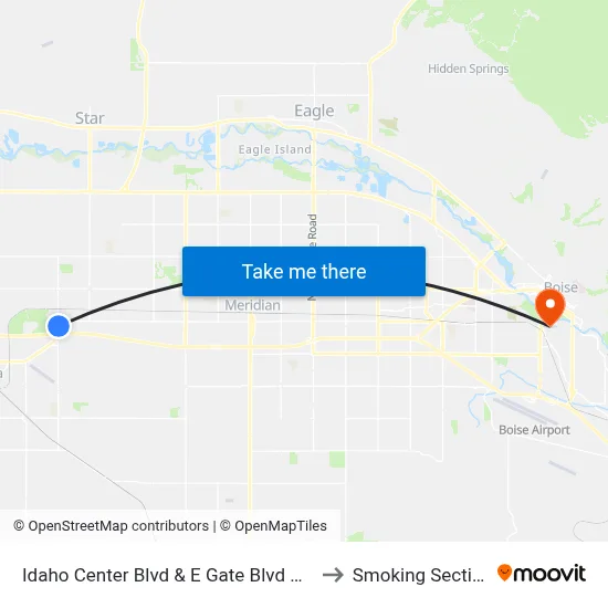 Idaho Center Blvd & E Gate Blvd Nec to Smoking Section map