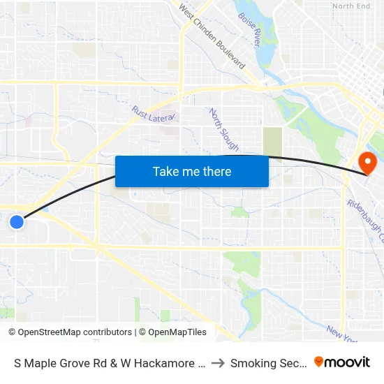 S Maple Grove Rd & W Hackamore Dr Sec to Smoking Section map