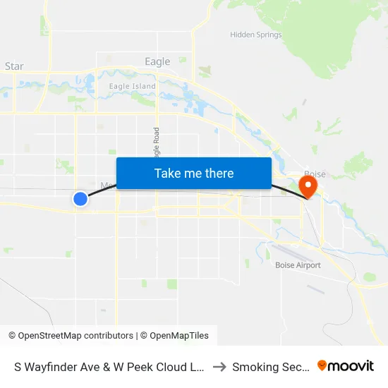 S Wayfinder Ave & W Peek Cloud Ln Swm to Smoking Section map