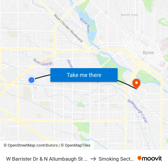 W Barrister Dr & N Allumbaugh St Swc to Smoking Section map