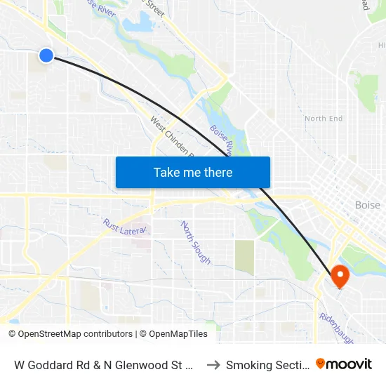 W Goddard Rd & N Glenwood St Nwm to Smoking Section map