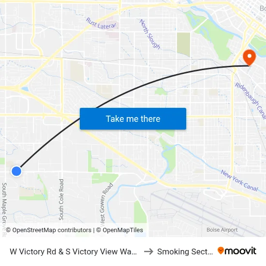 W Victory Rd & S Victory View Way Nec to Smoking Section map