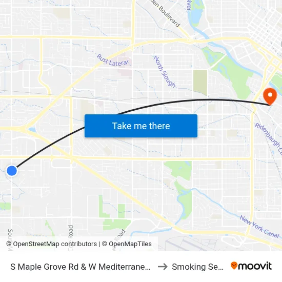 S Maple Grove Rd & W Mediterranean Ct Sec to Smoking Section map