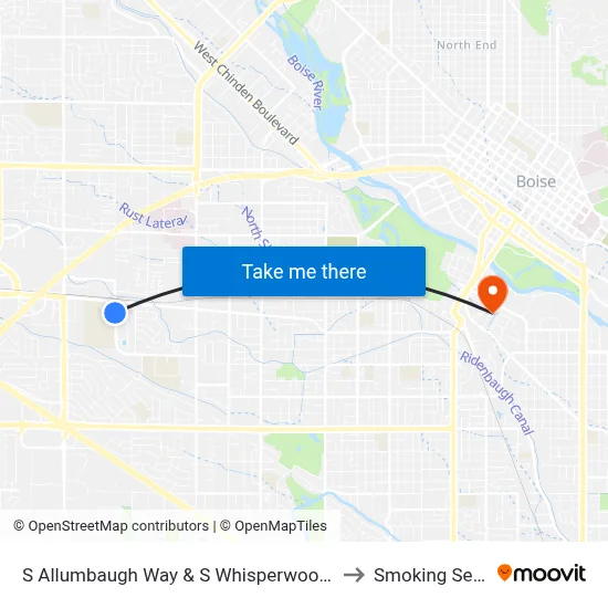 S Allumbaugh Way & S Whisperwood Way Sec to Smoking Section map