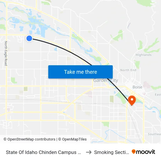State Of Idaho Chinden Campus Nem to Smoking Section map