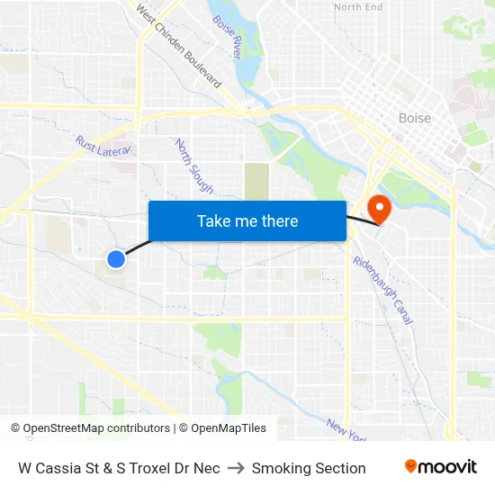 W Cassia St & S Troxel Dr Nec to Smoking Section map