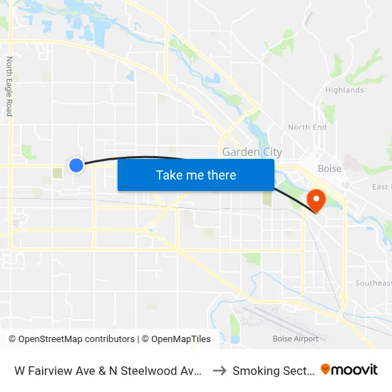 W Fairview Ave & N Steelwood Ave Nwc to Smoking Section map