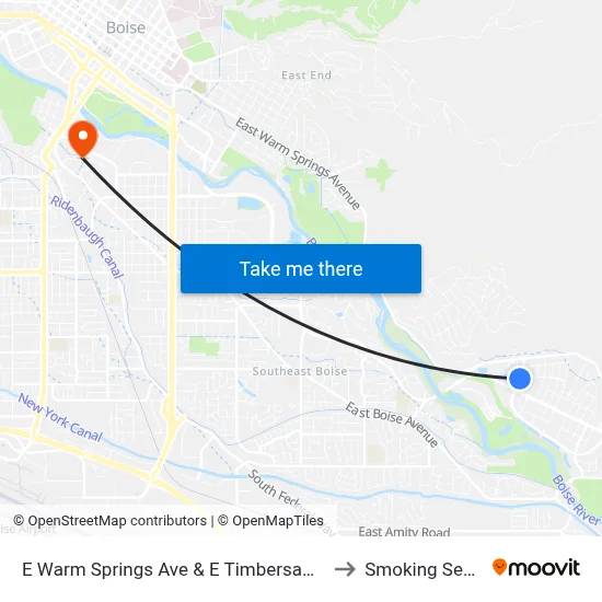 E Warm Springs Ave & E Timbersaw Dr Swc to Smoking Section map