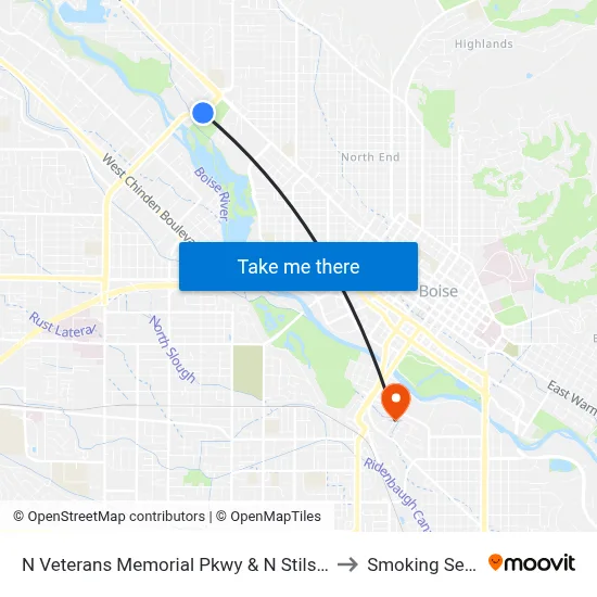 N Veterans Memorial Pkwy & N Stilson Rd Sec to Smoking Section map