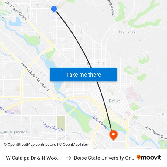 W Catalpa Dr & N Woody Ln Sec to Boise State University Orientation map