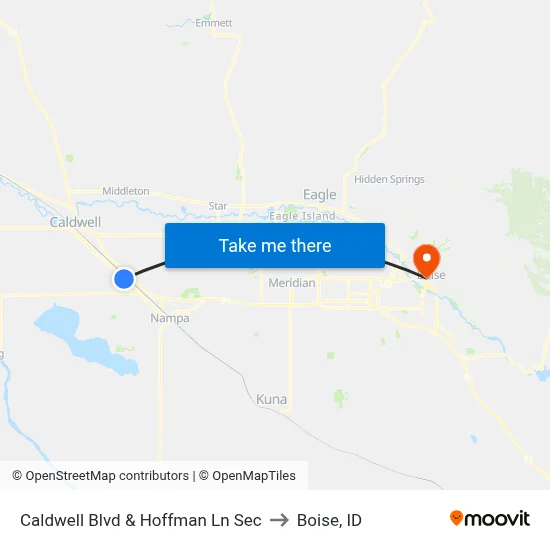 Caldwell Blvd & Hoffman Ln Sec to Boise, ID map