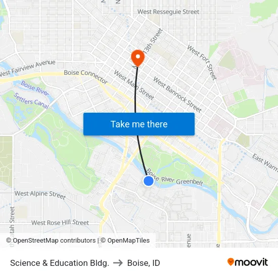 Science & Education Bldg. to Boise, ID map
