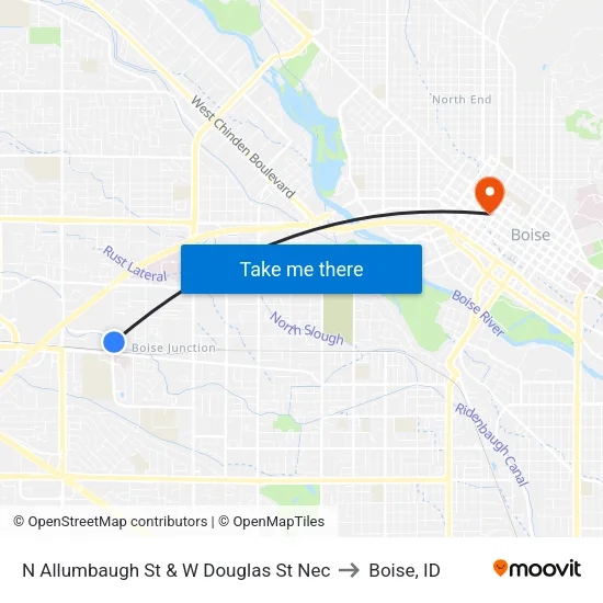 N Allumbaugh St & W Douglas St Nec to Boise, ID map