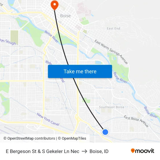 E Bergeson St & S Gekeler Ln Nec to Boise, ID map