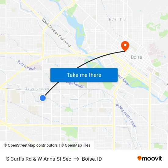S Curtis Rd & W Anna St Sec to Boise, ID map