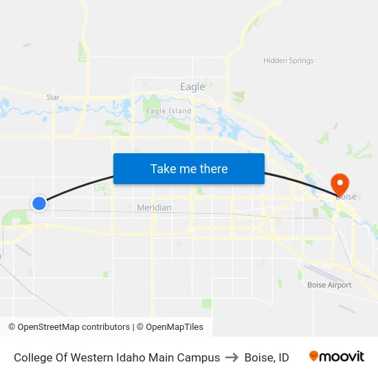 College Of Western Idaho Main Campus to Boise, ID map