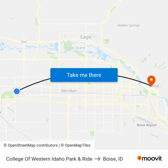 College Of Western Idaho Park & Ride to Boise, ID map