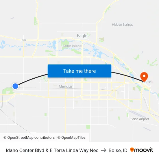 Idaho Center Blvd & E Terra Linda Way Nec to Boise, ID map