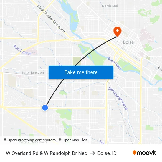 W Overland Rd & W Randolph Dr Nec to Boise, ID map