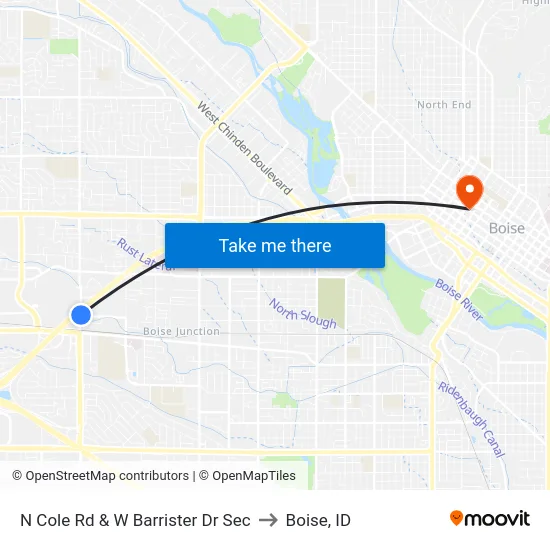 N Cole Rd & W Barrister Dr Sec to Boise, ID map